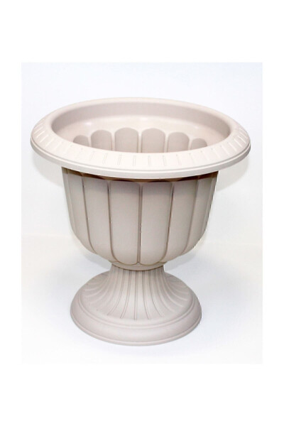 9.8 Liter Narcissus Pedestal Planter Broken White - 1