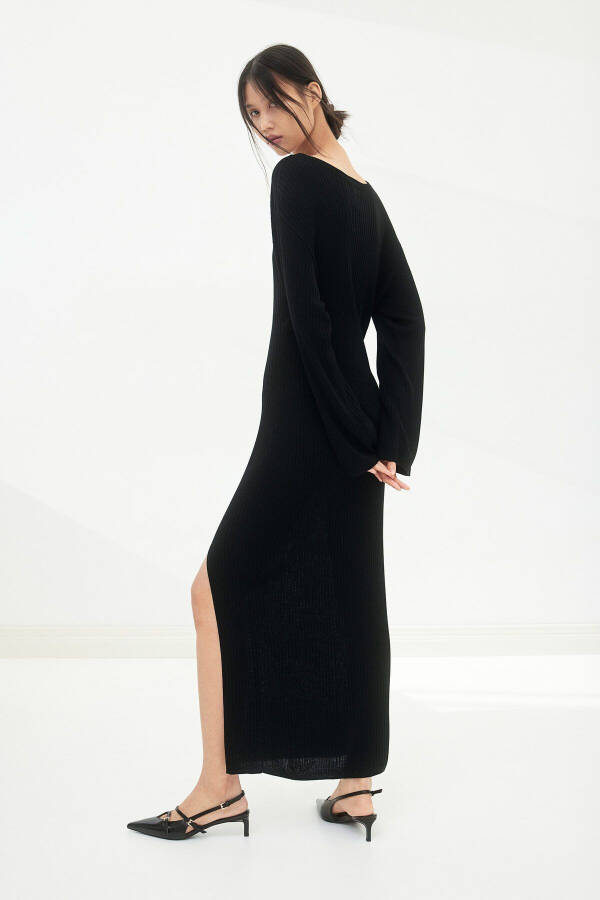 A comfortable dress with a knitted elastic band - 4