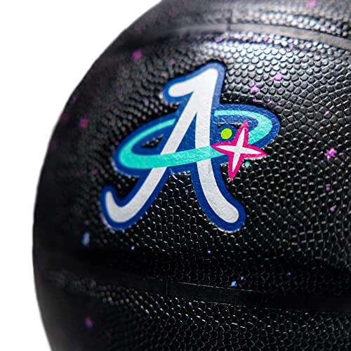 A Plus Collectibles Space Flight 1 Official Basketball, Leather Game Ball; Indoor/Outdoor Court, Size 7, 29.5