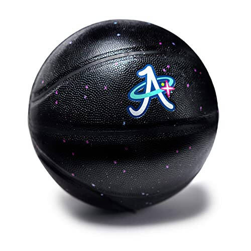 A Plus Collectibles Space Flight 1 Official Basketball, Leather Game Ball; Indoor/Outdoor Court, Size 7, 29.5