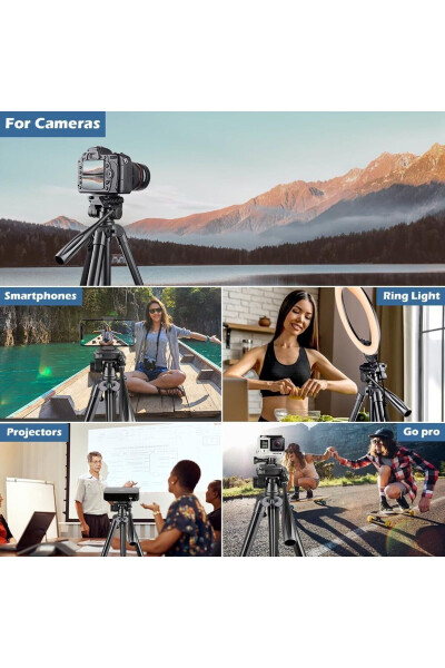 A Plus Tripod 175 Cm Professional Phone Camera Holder Tripod with Bag - 2