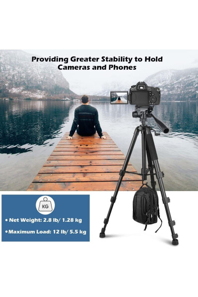 A Plus Tripod 175 Cm Professional Phone Camera Holder Tripod with Bag - 5