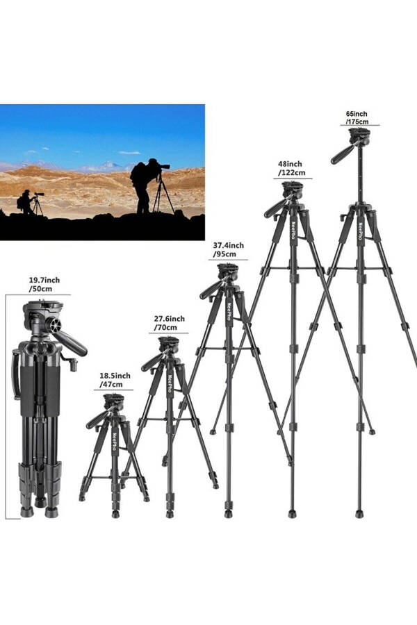 A Plus Tripod 175 Cm Profesyonel Telefon Kamera Tutucu Çantalı Tripod - 10