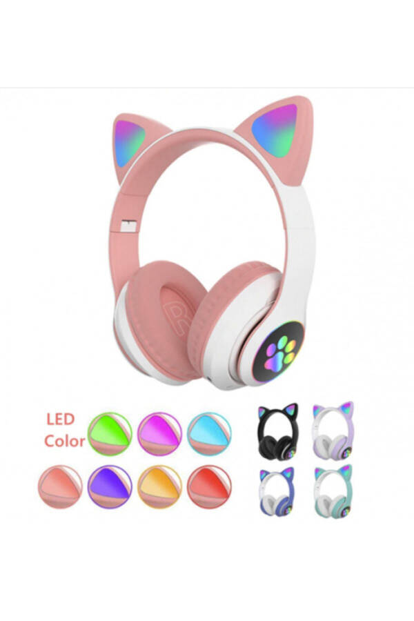 A Quality Vilya Cat Ear Detailed Compatible Bluetooth Wireless Headphones for Kids Gamer - 34