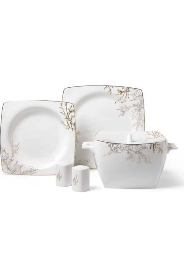 A8428 Bone Selection 60 Piece Square Dinner Set - 14