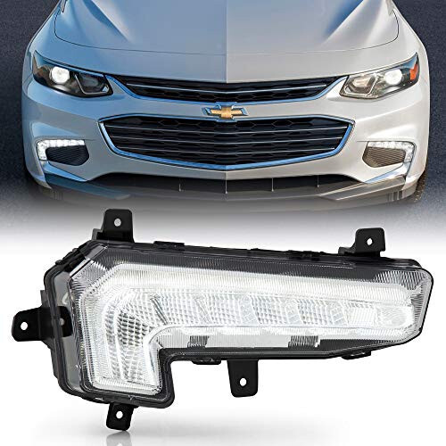 ACANII - For 2016-2018 Chevy Malibu Front Bumper LED DRL Daytime Running Light Driving Lamp Replacement Passenger Side - 1