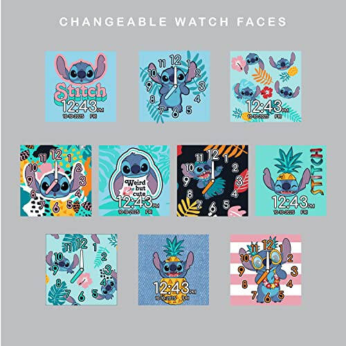 Accutime Bolalar Disney Lilo & Stitch Interaktiv Smartwatch Kamera, O'yinlar va Fitness Tracker bilan O'g'il bolalar, Qizlar va Go'daklar uchun - 7