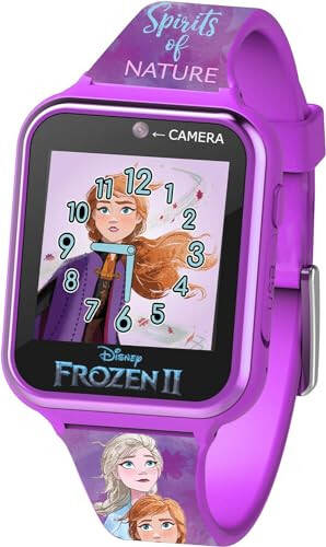 Accutime Çocuk Disney Frozen Akıllı Saat Kamera ile Çocuklar ve Bebekler İçin - Oyunlar, Ses Kaydedici, Hesap Makinesi, Pedometre, Alarm, Kronometre ile Etkileşimli Akıllı Saat - 1