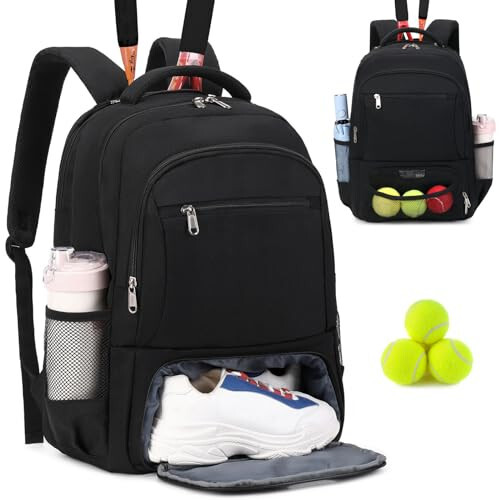 ACESAK Tennis Backpack Tennis Bag for Women Men - Tennis Bag Holds 2 Rackets, Badminton Squash, Pickleball Paddles Balls - 1