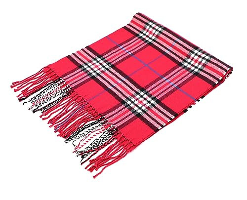 Achillea İskoç Tartan Desenli Eşarp, Klasik Kış Eşarbı, Yumuşak Kaşmir Hissi Erkek ve Kadın Eşarpları - 10