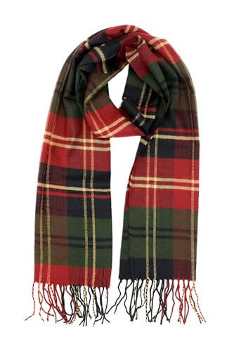 Achillea Scottish Tartan Plaid Scarf, Classic Winter Scarf, Soft Cashmere Feel Men’s & Women's Scarves - 1