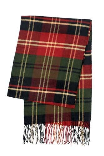 Achillea Scottish Tartan Plaid Scarf, Classic Winter Scarf, Soft Cashmere Feel Men’s & Women's Scarves - 5