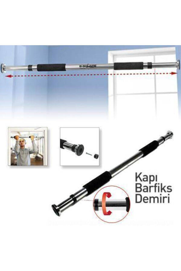 Açılır Kapanır Ayarlanabilir Egzersiz Çubuğu Kapı Arası Barfiks 100 Cm - 1