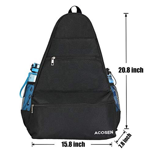 ACOSEN Tennis Bag Tennis Backpack - Ayollar va erkaklar uchun katta tennis sumkalari, tennis raketkasi, piklbol raketkasi, badminton raketkasi, skvoş raketkasi, to'plar va boshqa aksessuarlarni joylashtirish uchun - 2