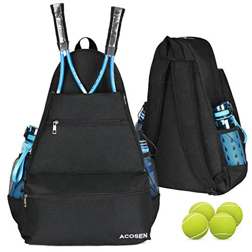 ACOSEN Tennis Bag Tennis Backpack - Large Tennis Bags for Women and Men to Hold Tennis Racket,Pickleball Paddles, Badminton Racquet, Squash Racquet,Balls and Other Accessories - 1