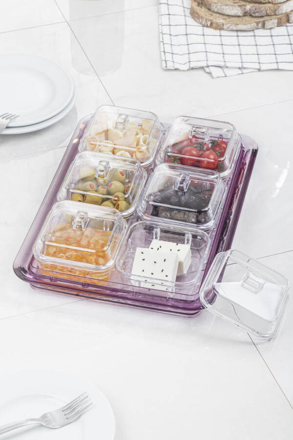 Acrylic 6-Piece Breakfast Set with Lid & Storage Container (Not Glass) - 5