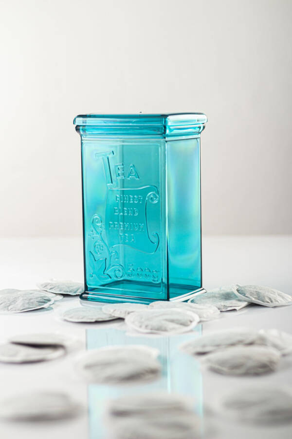 Acrylic Aquamarine Sugar Coffee Tea Jar 500 Ml (Vacuum Lid) - 4