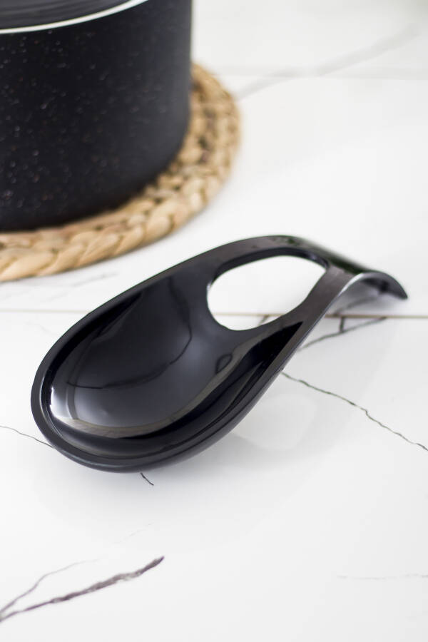 Acrylic Black Countertop Dirty Spoon & Ladle Holder - 7