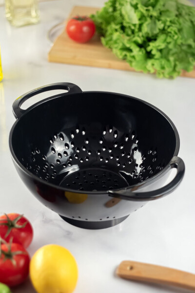 Acrylic Black Pasta Strainer & Vegetable Fruit Strainer - 2