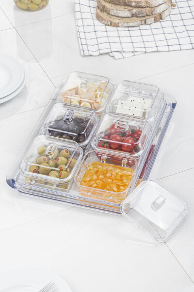 Acrylic Clear 6-Piece Lidded Breakfast Breakfast Set & Storage Container (Not Glass) - 5