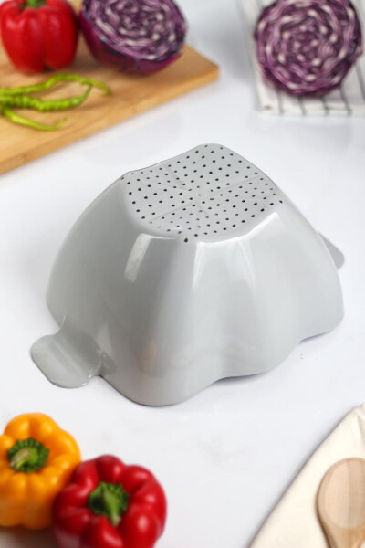 Acrylic Grey Pasta Strainer & Vegetable Fruit Strainer - 1