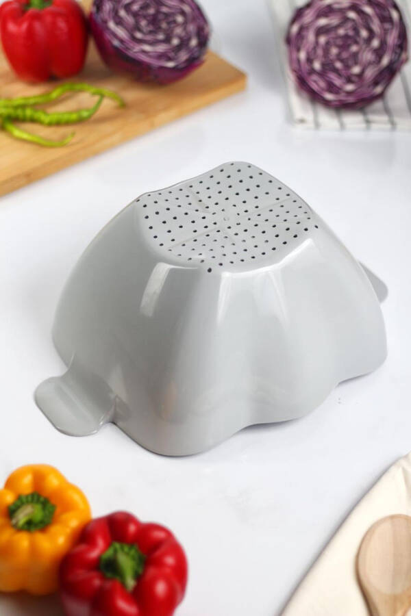 Acrylic Grey Pasta Strainer & Vegetable Fruit Strainer - 1