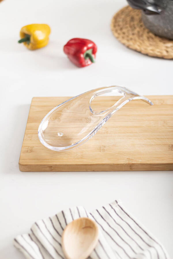 Acrylic Transparent Countertop Dirty Spoon & Ladle Stand - 4