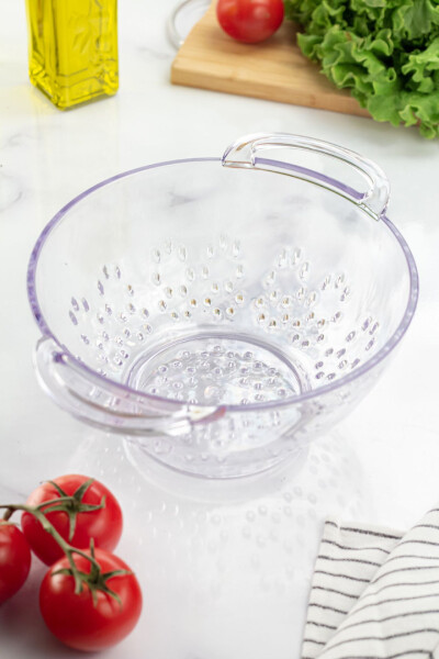 Acrylic Transparent Pasta Strainer & Vegetable Fruit Strainer - 3