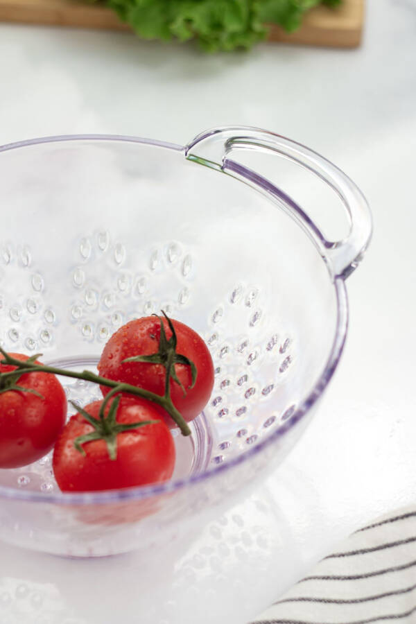 Acrylic Transparent Pasta Strainer & Vegetable Fruit Strainer - 4