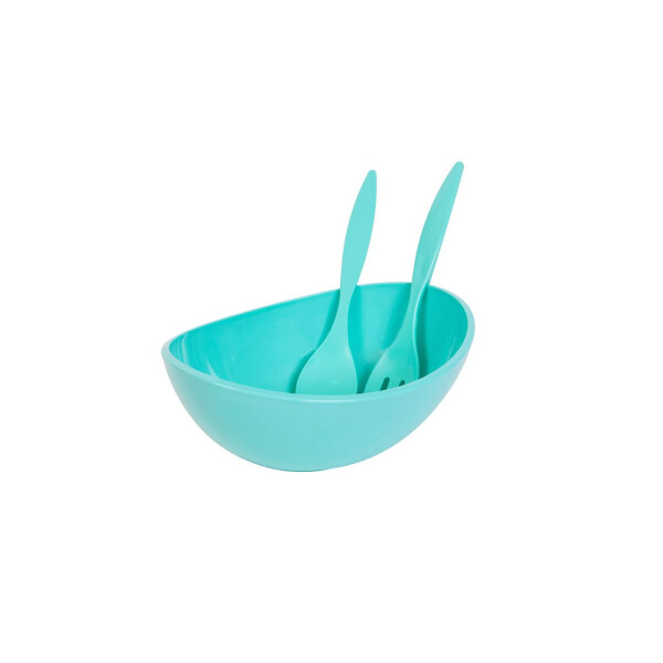 Acrylic Turquoise Spoon Salad Bowl & Mixing Bowl - 4