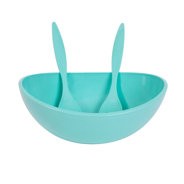 Acrylic Turquoise Spoon Salad Bowl & Mixing Bowl - 5