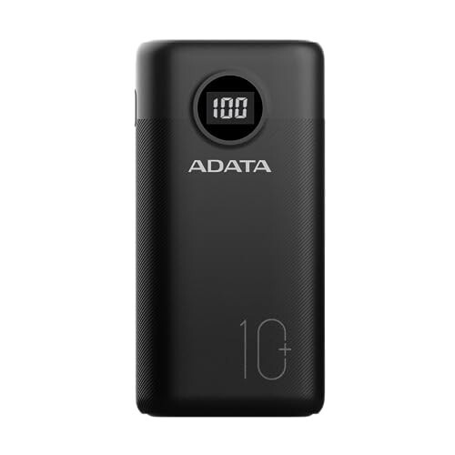 ADATA P10000QCD 10000mAh Qualcomm QC 3.0 / USB PD 3.0 Dual USB-A (18W) & USB-C Fast Charging (18W) Power Bank Portable Charger (AP10000QCD-DGT-CBK) - 1