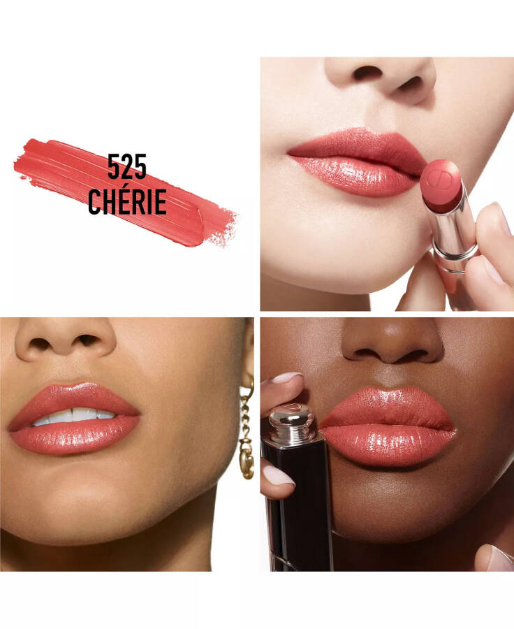 Addict Refillable Shine Lipstick 525 Cherie (A pink rosewood) - 3