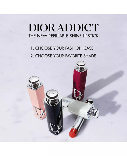 Addict Refillable Shine Lipstick 525 Cherie (A pink rosewood) - 9