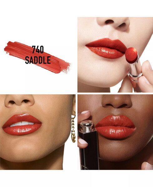 Addict Refillable Shine Lipstick 740 Saddle (A brick red) - 3