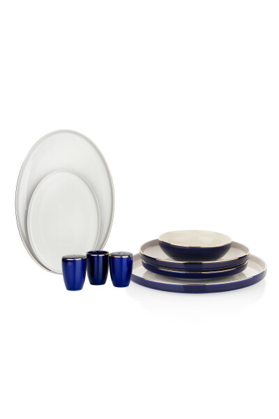 Adel Navy Blue Dinner Set - 56 Pieces - 5