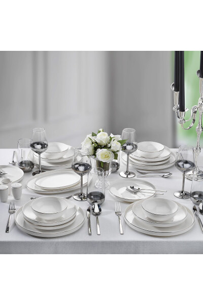 Adel Platinum Dinner Set 56 Pieces - Platinum - 17