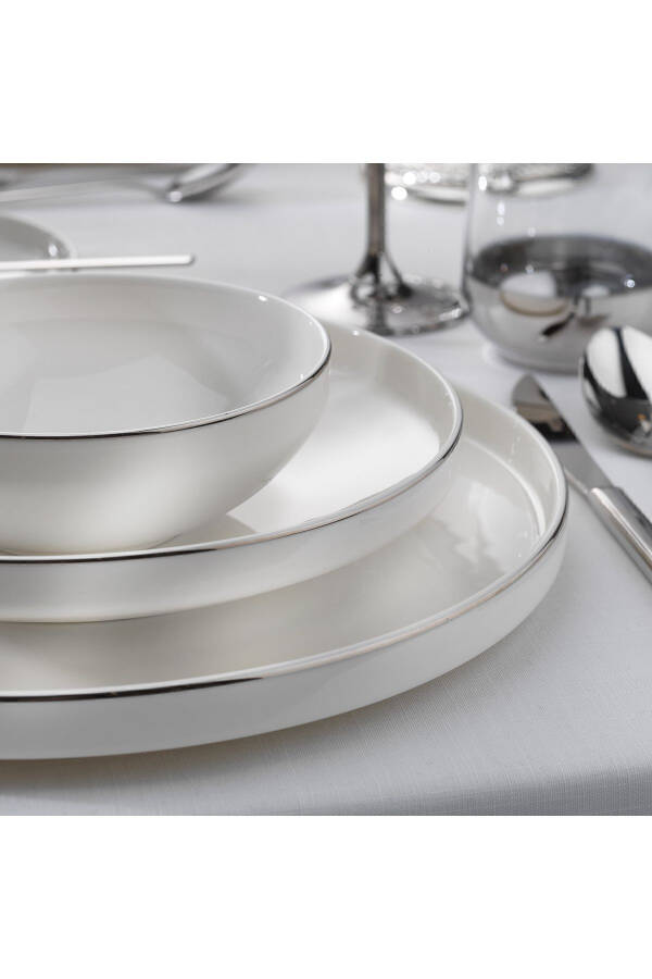 Adel Platinum Dinner Set 56 Pieces - Platinum - 21