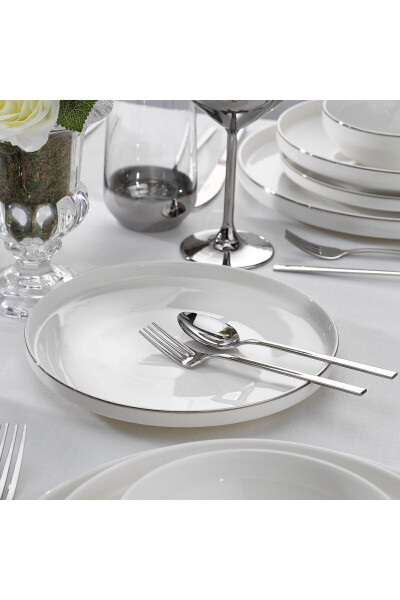 Adel Platinum Dinner Set 56 Pieces - Platinum - 22