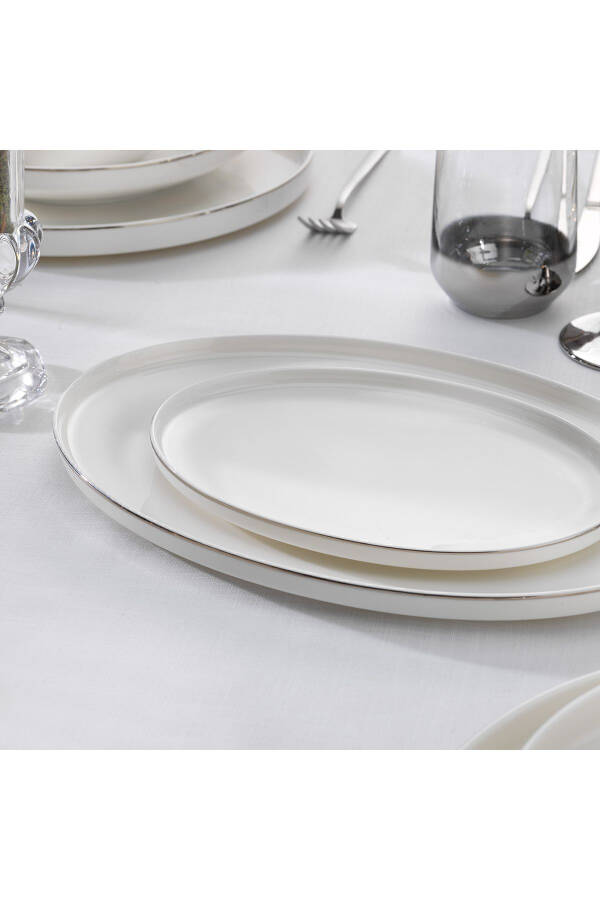 Adel Platinum Dinner Set 56 Pieces - Platinum - 23