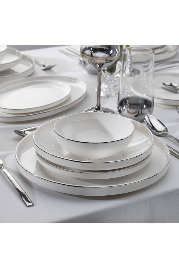 Adel Platinum Dinner Set 56 Pieces - Platinum - 10