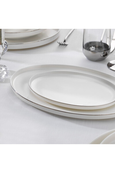 Adel Platinum Dinner Set 56 Pieces - Platinum - 15