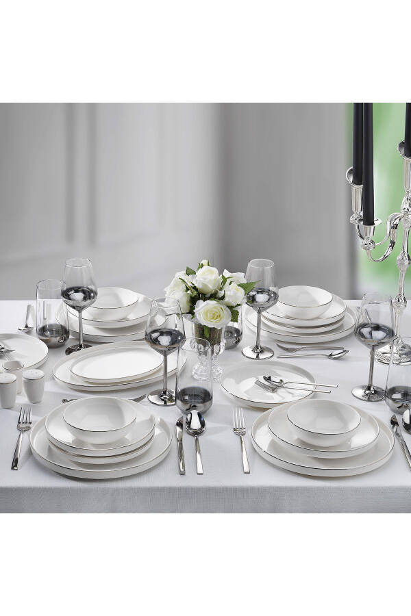 Adel Platinum Dinner Set 56 Pieces - Platinum - 1