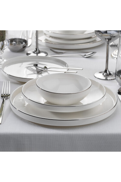 Adel Platinum Dinner Set 56 Pieces - Platinum - 27