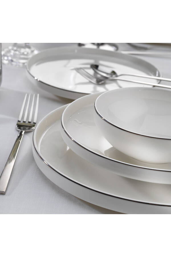 Adel Platinum Dinner Set 56 Pieces - Platinum - 28