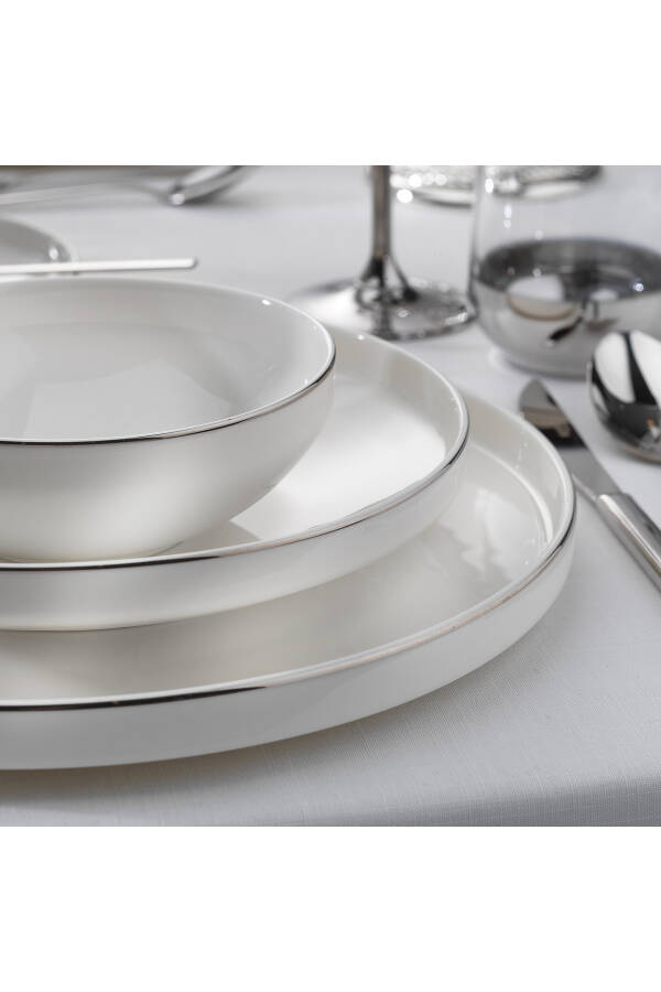 Adel Platinum Dinner Set 56 Pieces - Platinum - 29