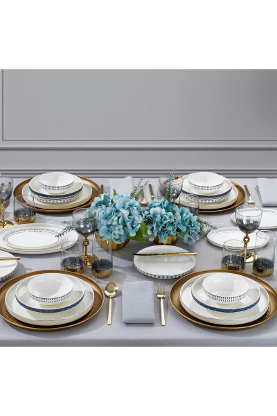 Adel Self 56 Piece Dinner Set - Gold - 9