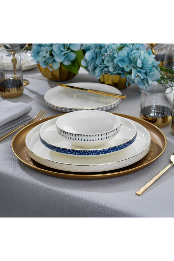 Adel Self 56 Piece Dinner Set - Gold - 12