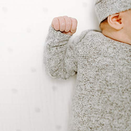 Aden + Anais Snuggle Knit Knotted Newborn Baby Gown and Hat Set - 14