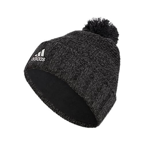 Adidas Erkaklar Recon Ballie Beanie, Standart Fit Cuffed Fleece-Lined Qishki to'qilgan shlyapa/qalpoq bilan Pom - 1